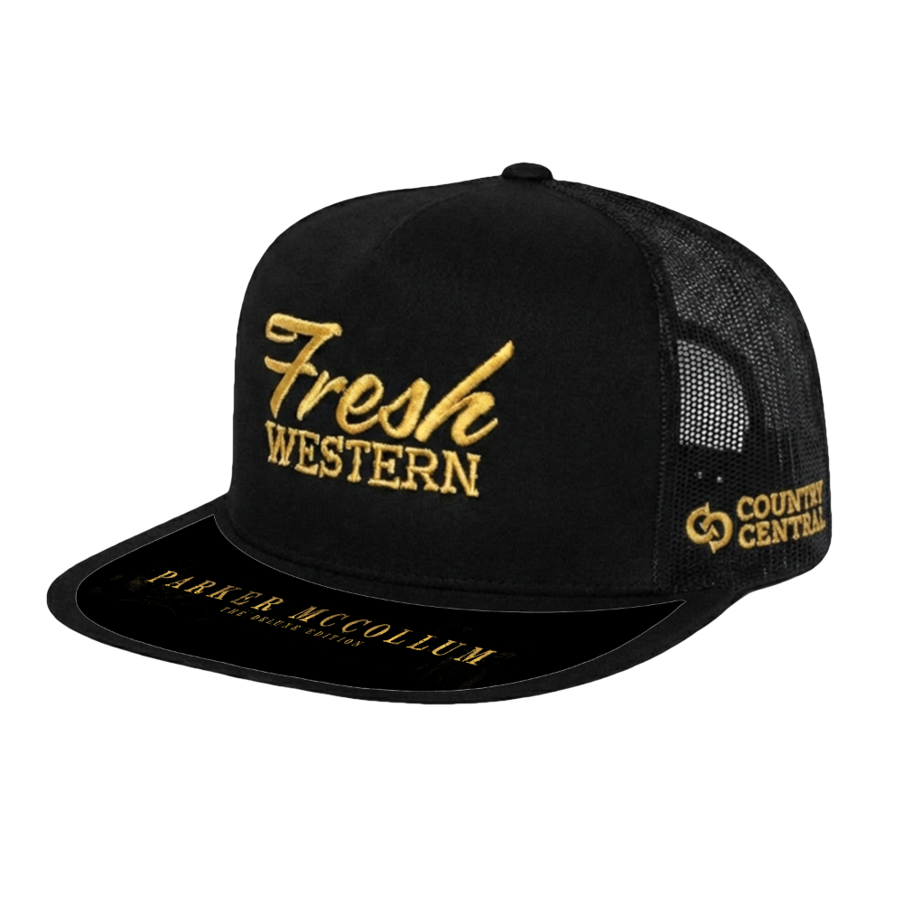 Fresh Western X Country Central Hat – Solid Country Gold Angled